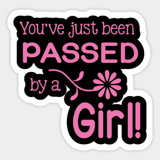 You've Just Been Passed By a Girl Runner Gift Sticker